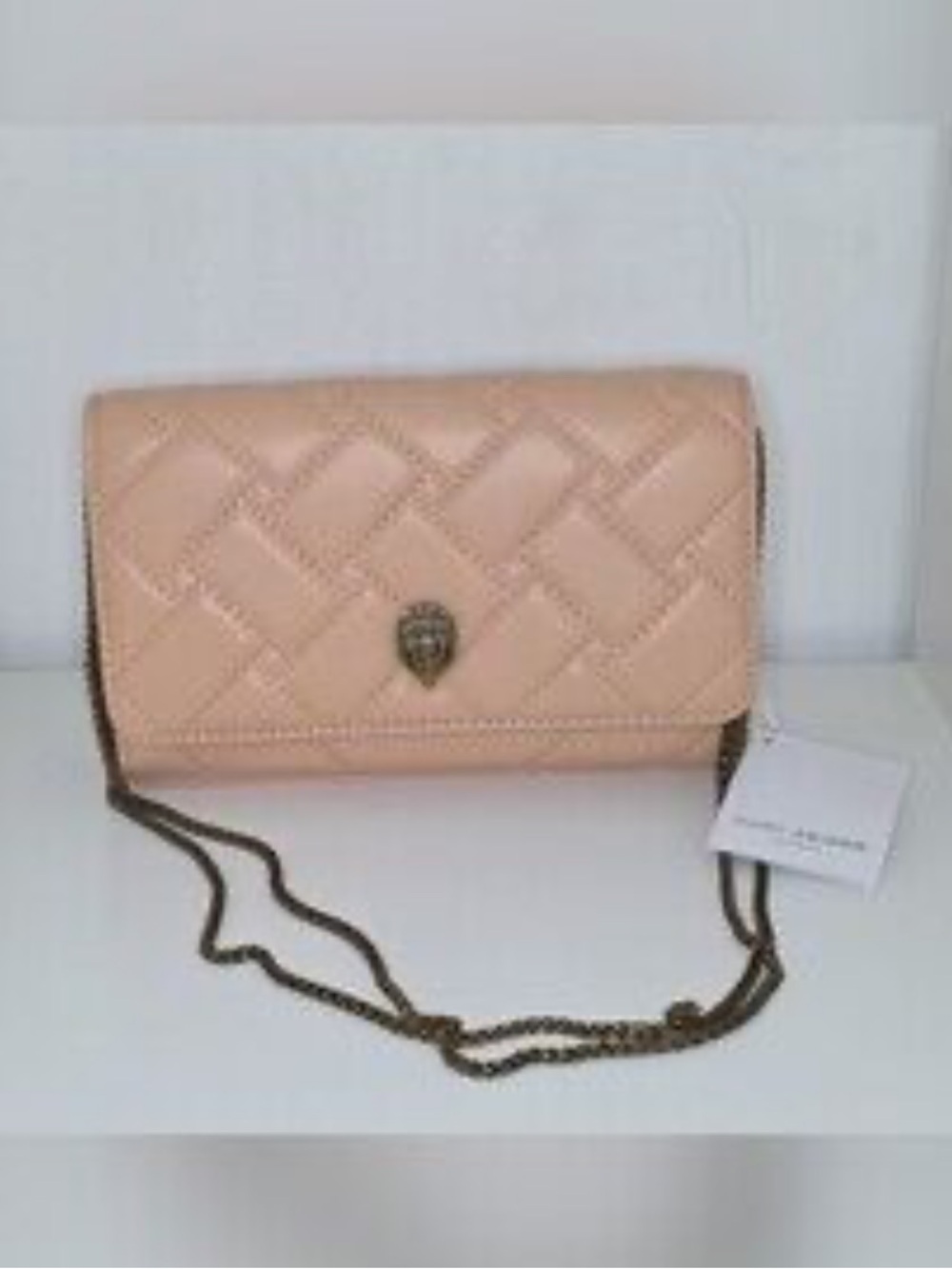 NWT Kurt Geiger Blush Quilted Crossbody with Chain Strap